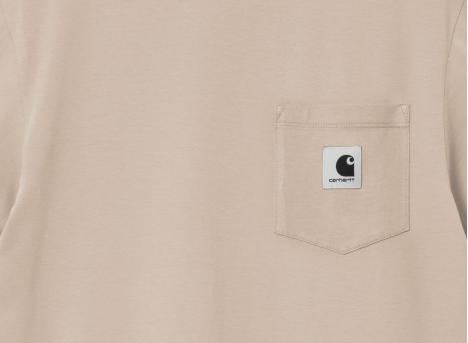 Carhartt Women Pocket Tshirt Fleur De Sel I032215
