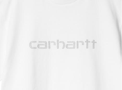 Carhartt Women Rivet Script Tshirt White / Silver I034406