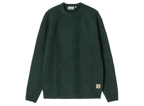 Carhartt WIP Anglistic Sweater Speckled Dark Scarab I010977.3YO.XX.03