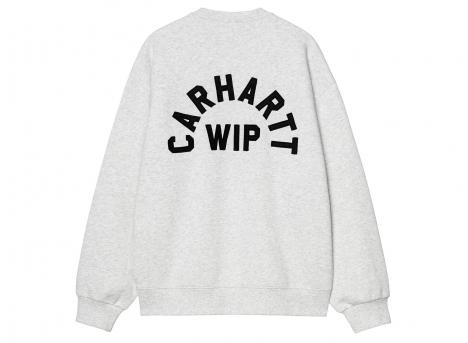 Carhartt WIP Arch Script Sweat Ash Heather / Dark Navy Stone I037266.11T.06.03