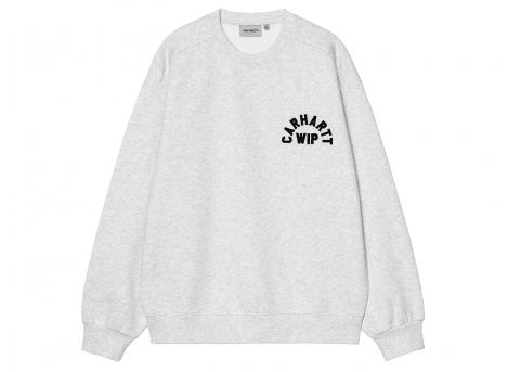 Carhartt WIP Arch Script Sweat Ash Heather / Dark Navy Stone I037266.11T.06.03