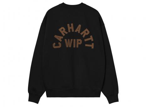 Carhartt WIP Arch Script Sweat Black / Hamilton Brown Stone I037266.3R0.06.03