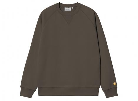 Carhartt WIP Chase Sweat Shungite / Gold I033660.3X9.XX.03