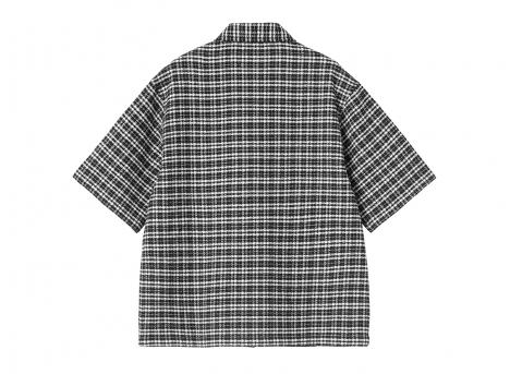 Carhartt WIP Femme Michigan Shirt Cotton Waffle Kander Check Black I036261