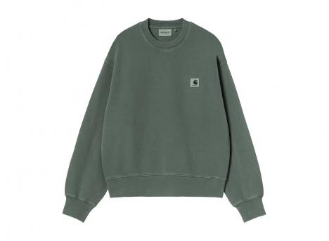 Carhartt WIP Women Nelson Sweatshirt Dark Scarab Garment Dyed I029537.3U0.GD.03