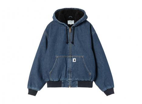 Carhartt WIP Women OG Active Jacket Blue Stone Washed I032240.01.06.03