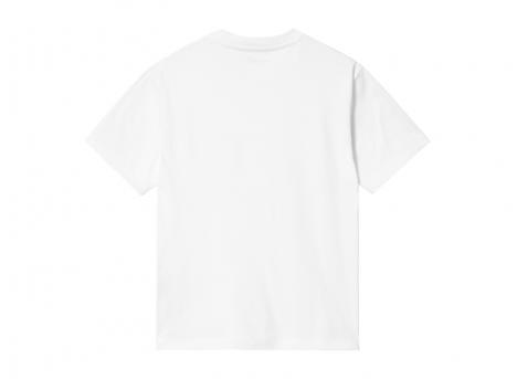 Carhartt WIP Femme Pocket Small Heart Tshirt White / Red I037166.1WZ.XX.03