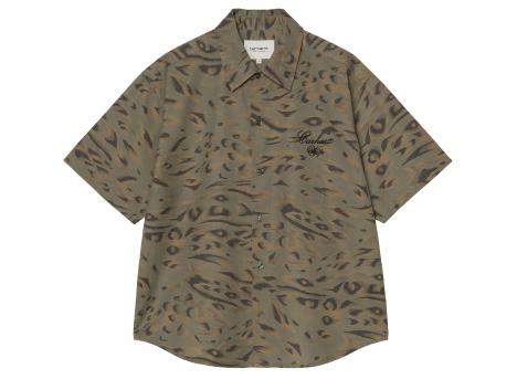 Carhartt WIP Femme Travon Shirt Duck Feather Print Cypres I036794.3TD.XX.03