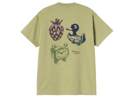 Carhartt WIP Forma Tshirt Gentle Green heavy stone wash I036254