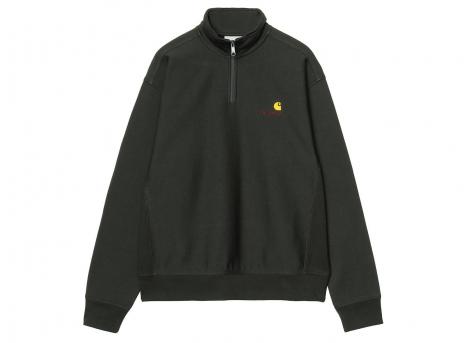 Carhartt WIP Half Zip American Script Sweat Raven I027014.3T6.XX.03