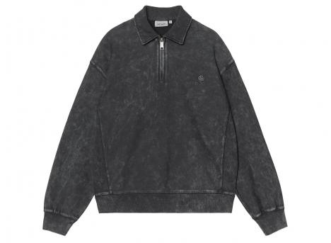 Carhartt WIP Lambert Polo Sweat Black Moon Wash I037105.89.FQ.03