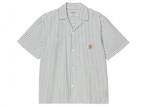 Carhartt WIP Leavel Shirt Leavel Stripe Blue River / Wax I036203