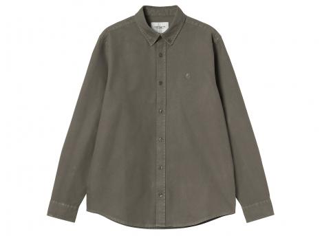 Carhartt WIP LS Bolton Shirt Shungite Garment Dyed I030238.3TE.GD.03