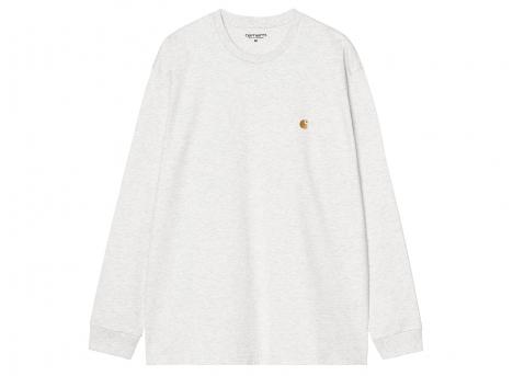 Carhartt WIP LS Chase Tshirt Ash Heather / Gold I026392.00J.XX.03