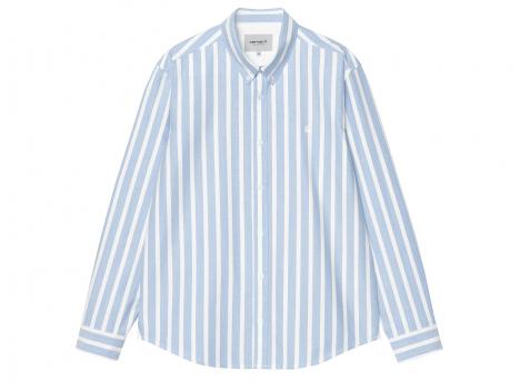 Carhartt WIP LS Deven Shirt Deven Stripe Bleach / White I036198