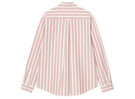 Carhartt WIP LS Deven Shirt Deven Stripe Oxide Red / White I036198