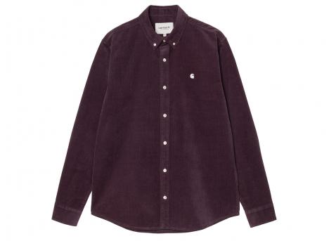 Carhartt WIP LS Madison Fine Cord Shirt Cozy Purple / Wax I030580