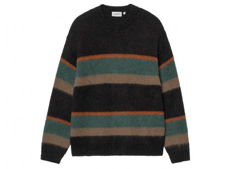 Carhartt WIP Merton Sweater Sundling Stripes Dark Scarab I035390.3YJ.XX.03
