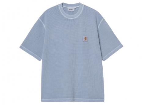 Carhartt WIP Nelson Waffle Tshirt Gentle Blue garment dyed I036185