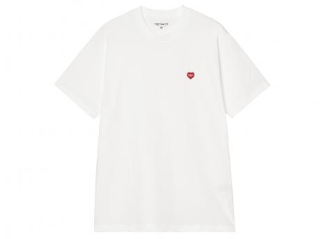 Carhartt WIP Small Heart Tshirt White / Red I037116.1WZ.XX.03