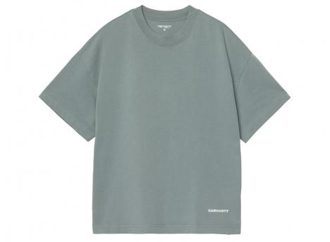 Carhartt WIP Link Script Tshirt Velvet Green / White I031373