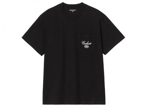 Carhartt WIP Longhand Pocket Tshirt Black / White I036204