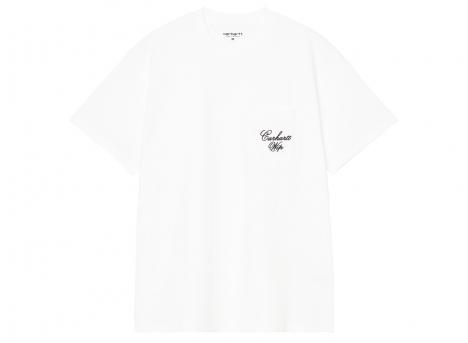 Carhartt WIP Longhand Pocket Tshirt White / Black I036204