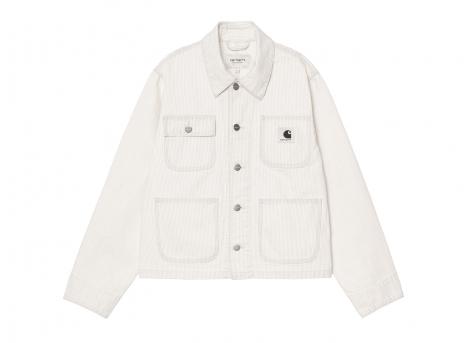 Carhartt WIP Women Mercer Chore Coat Hickory Stripe Graphite / Wax bleached I036511