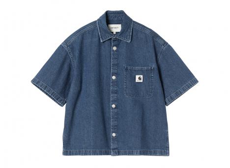 Carhartt WIP Femme Lovilia Shirt Cotton Denim Blue stone washed I034558