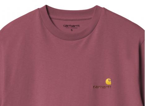Carhartt W American Script Tshirt Dusty Fuchsia I032218