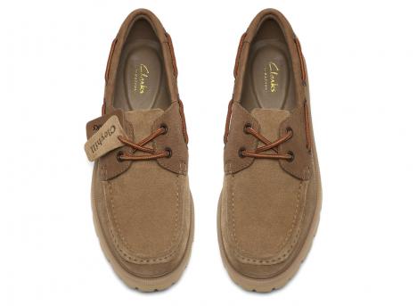 Clarks Cleyhill Boat Dark Sand Combi