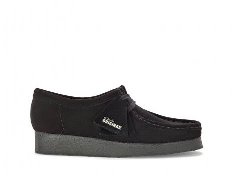 Clarks Women Wallabee Suede Black 26188326