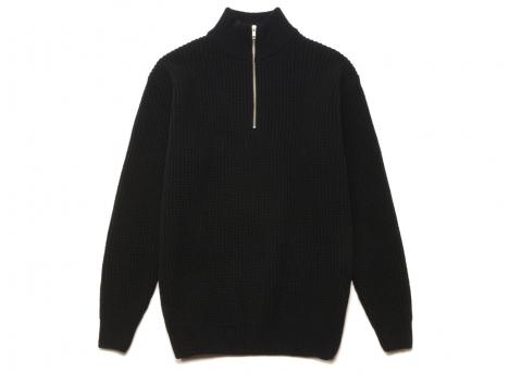 Colorful Standard Merino Quarter Zip Black