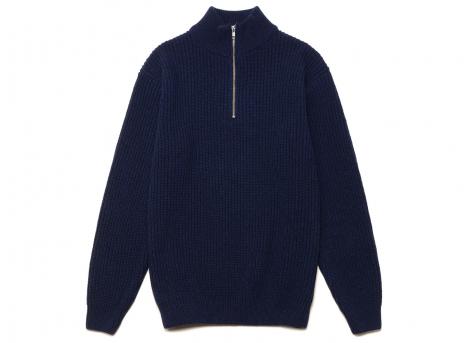 Colorful Standard Merino Quarter Zip Marine Blue