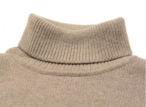 Colorful Standard Merino Wool Turtleneck Warm Taupe