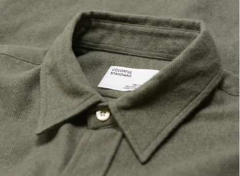 Colorful Standard Organic Flannel Shirt Dusty Olive