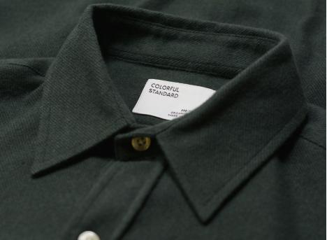 Colorful Standard Organic Flannel Shirt Hunter Green