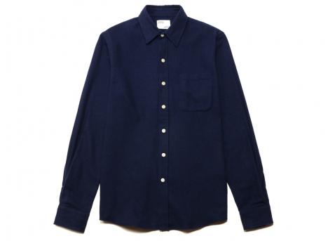 Colorful Standard Organic Flannel Shirt Navy Blue