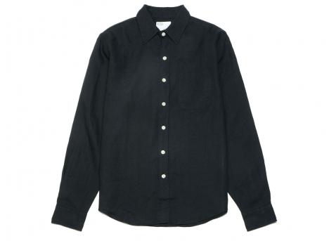 tColorful Standard Linen Shirt Deep Black
