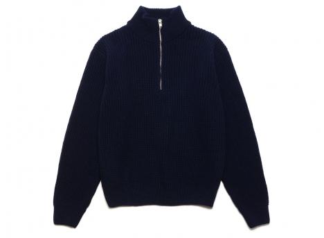 Colorful Standard Merino Quarter Zip Navy Blue