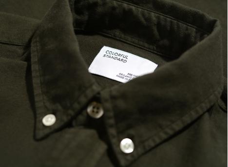 Colorful Standard Organic Button Down Shirt Hunter Green