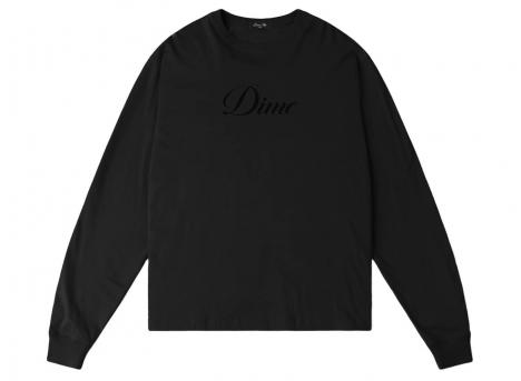 Dime Cursive LS Tshirt Black DIMED1FA2622BLK