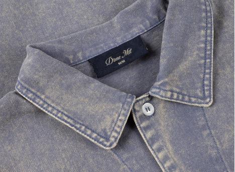 Dime Stonewash Button Up Gray Blue DIMESP267GRY