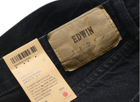 Edwin Regular Tapered Jeans Kaihara Black Deep Dark Used I035082