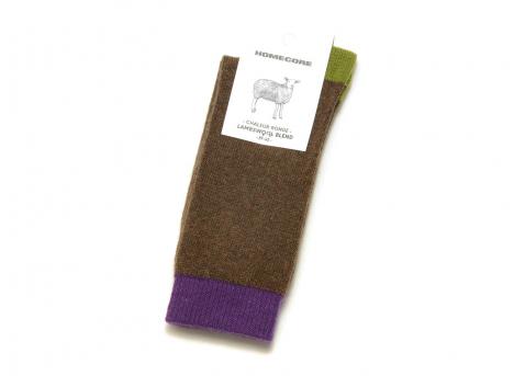 Homecore Lambswool Socks Harlequin Brown-Multi 1-206-704