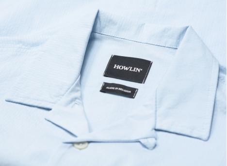 Howlin By Morrison Cocktail Shirt Seersucker Ice Blue