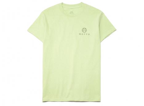 Motto Logo Tee Engraved Pistache