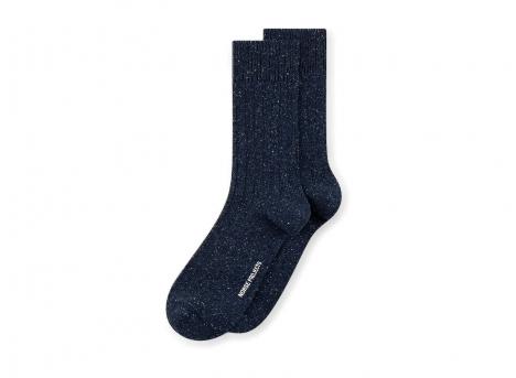 Norse Projects Bykle Neps Rib Sock Dark Navy N82-0778-7004