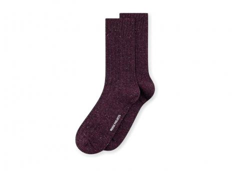 Norse Projects Bykle Neps Rib Sock Darkest Purple N82-0778-6025