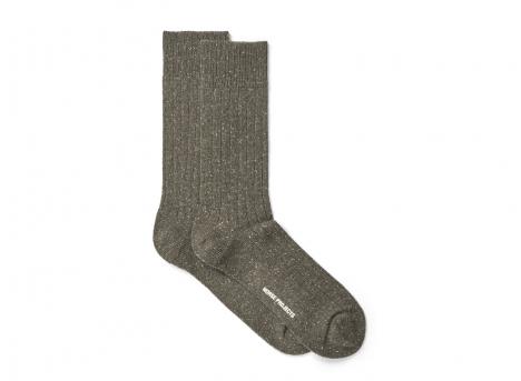 Norse Projects Bykle Neps Rib Sock Olive Night N82-0778-8113